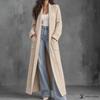 Women's Long Cable Knit Cardigan Open Front Shawl Collar Long Sleeve Loose Sweater Coat Autumn Winter