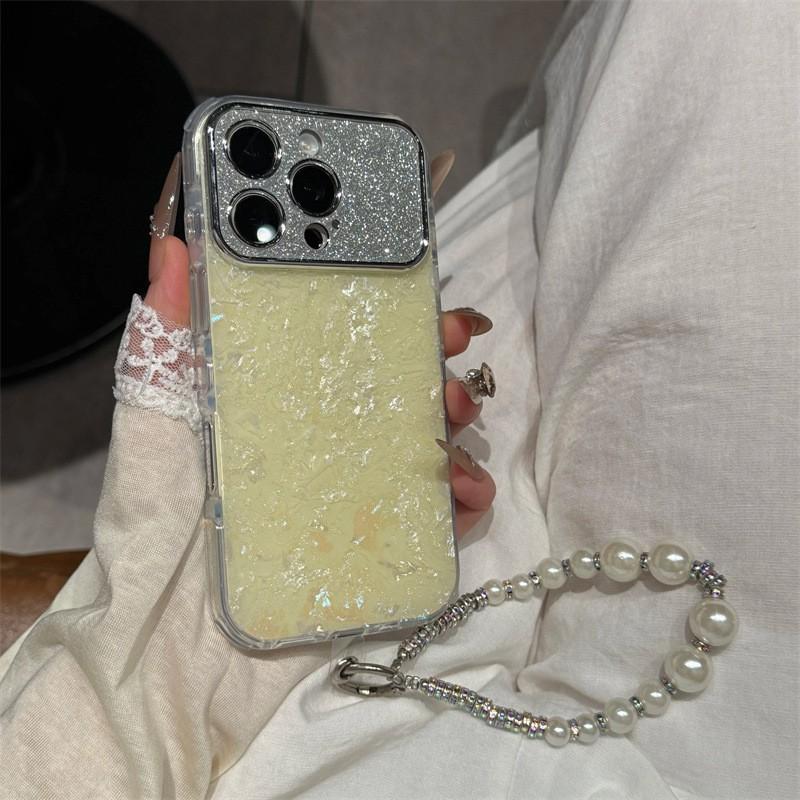 Glitter Resin Shell Case IPhone 17 Pro 16 15 With Seashell Stylish Protective Cover Women