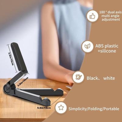 Support de téléphone portable universel - Support pliable léger et réglable pour tous les smartphones, tablettes 7-10,2 pouces et Kindle Fire
