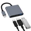 Computer Accessories 3 in 1 USB C Hub Type c to 4k Hdmi Hdtv Usb3.0 PD Type C Hub Docking Station 3 Port for Laptop
