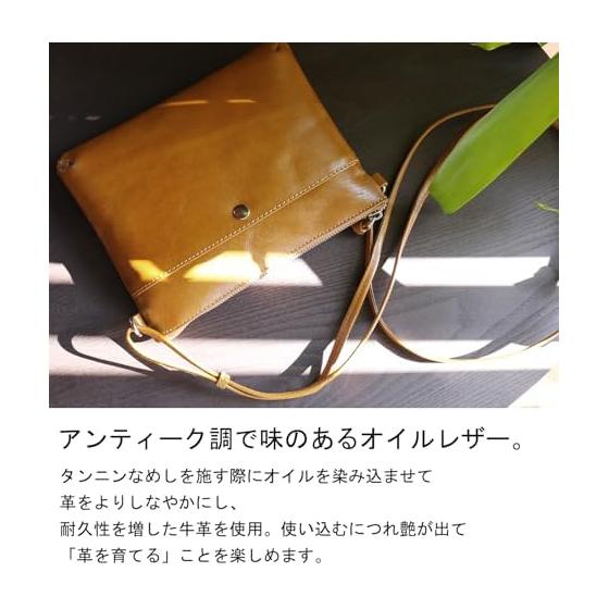 [Mia Borsa] Sacoche Genuine Leather Women's Men's Shoulder Bag Crossbody Leather Mini Oil Leather