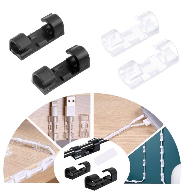 Adjustable Cord Clip Wire Holders No Drill Installation Reusable Cable Organizers Plastic Cable Clip For Desk Wall Car