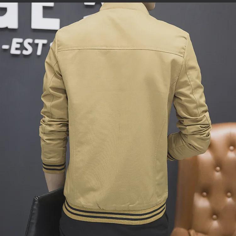 Herren Trendige Frühling Mid-Length Baumwolljacke - Leichter Casual Windbreaker