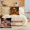 Christmas Gingerbread Man Maple Design Cushion Cover Happy Autumn Harvest Decor Holiday Decorati Pillow Cover