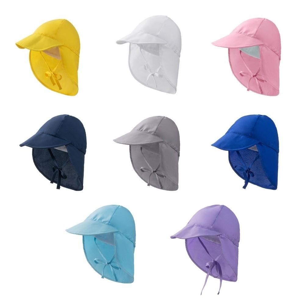 Panama Cap Breathable Bucket Hat Solid Color Children's Visor Hat Solid Color Sunshade Hat Boy