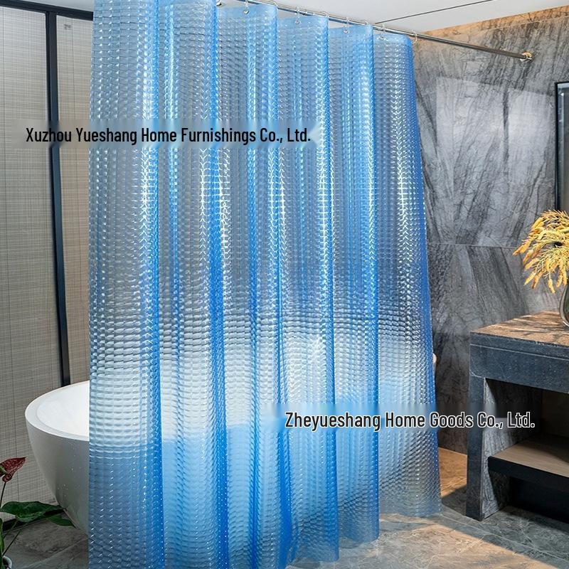PEVA Waterproof Anti-Mold Transparent Bathroom Shower Curtain with Magnets