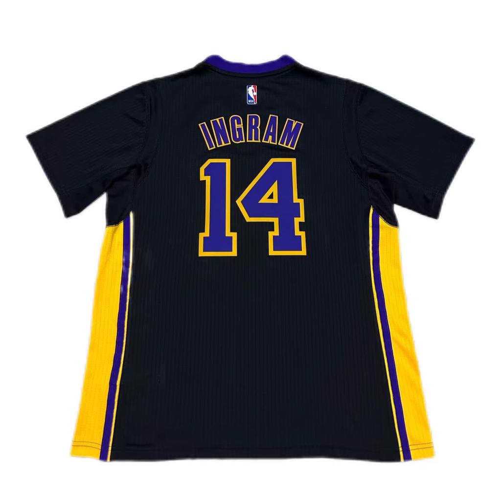 adidas NBA Lakers 14 Hollywood Night Ingram V-Neck Fashion Breathable Short Sleeve Basketball Jersey Unisex Jersey 7470A-3LG-K93267