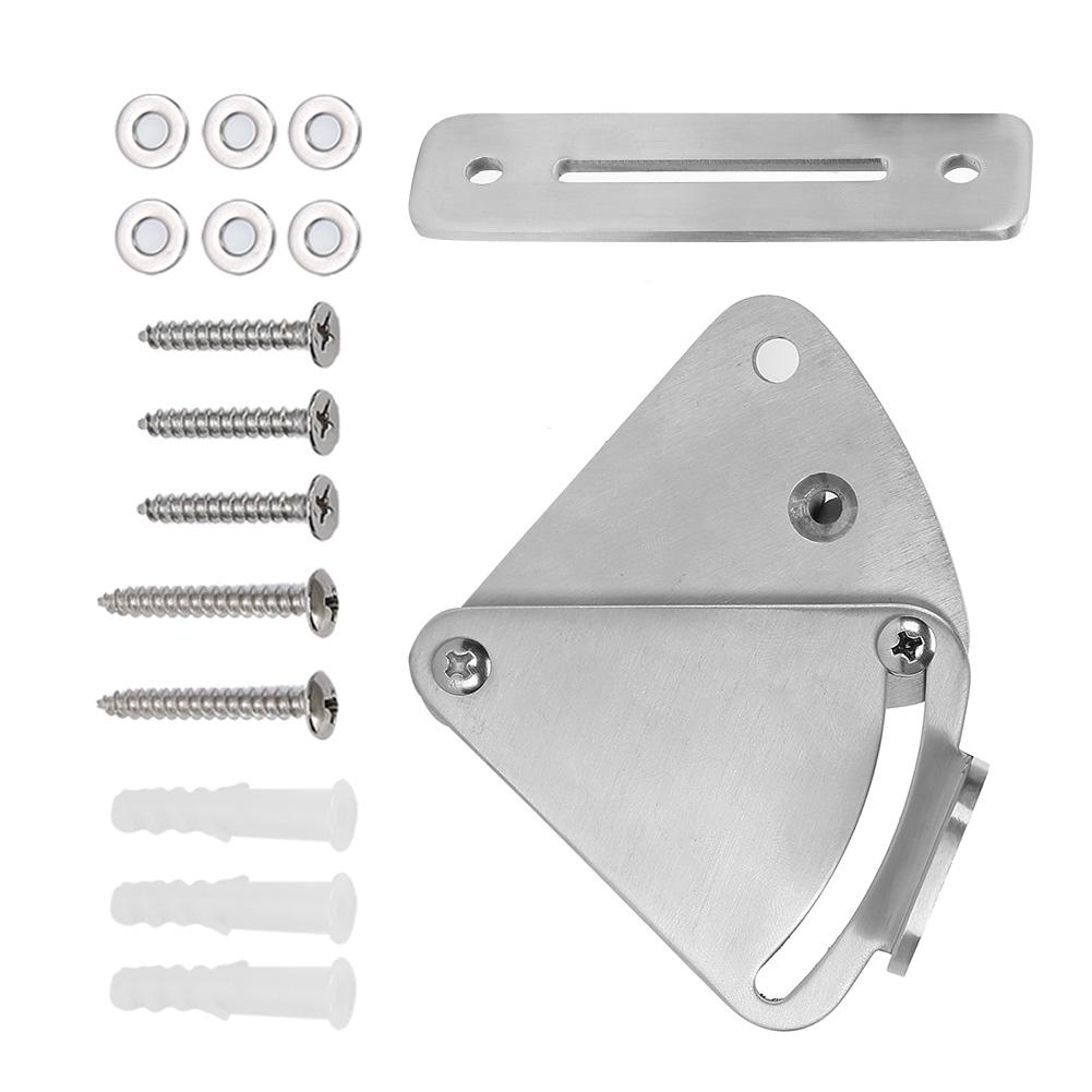 Stainless Steel Sliding Barn Door Latch Lock Set Hardware Accessory for Bathroom Bedroom