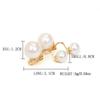 2 Farben Neue Doppel-Simulierte Perlen-Ohrclips ohne Piercing für Frauen, Hochzeit, Luxus-Braut-Ohrring
