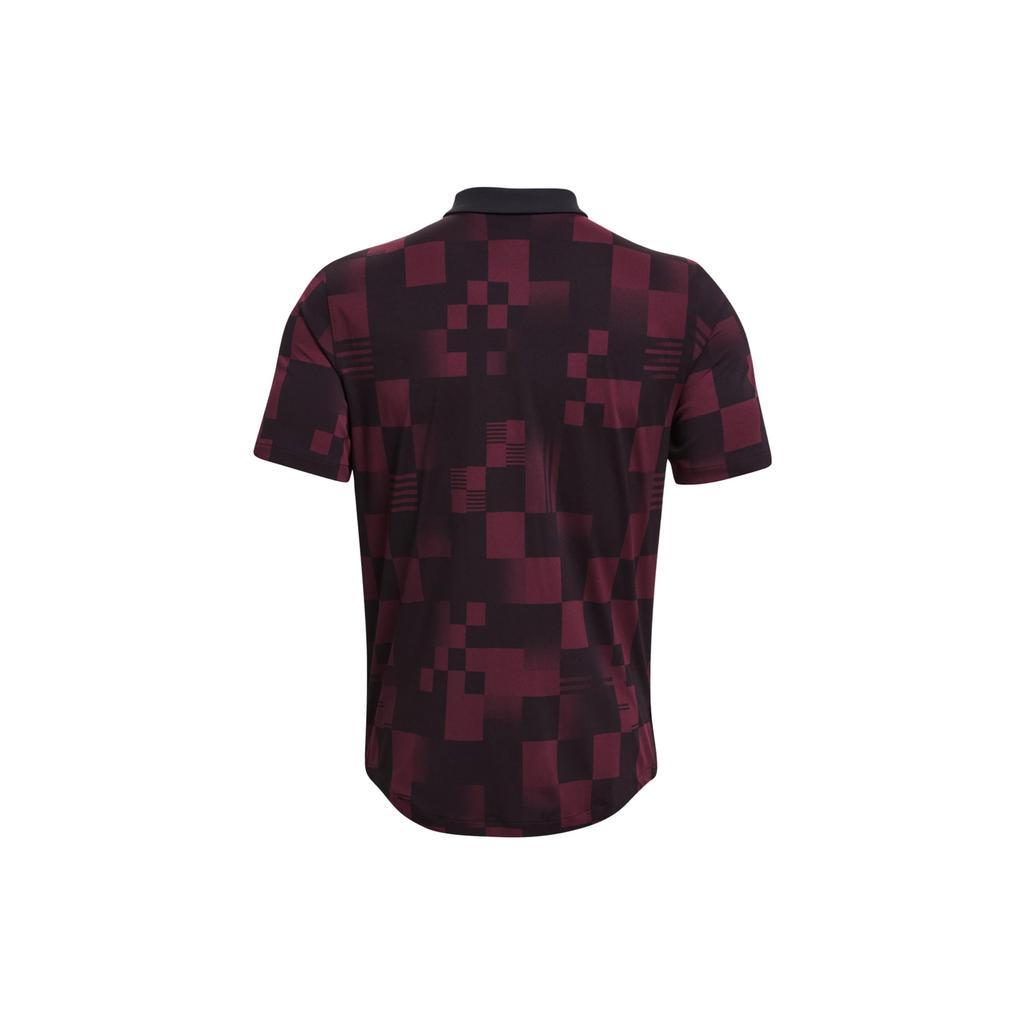 Under Armour Polo Shirts Men's Burgundy Polo Collar Moderate Straight Fit Unisex 1379734-600