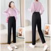 Autumn Winter Fashion Harajuku Thickening Warm Casual Pants Loose Trousers High Waist Korean Slim Women's Woolen Pencil Pants