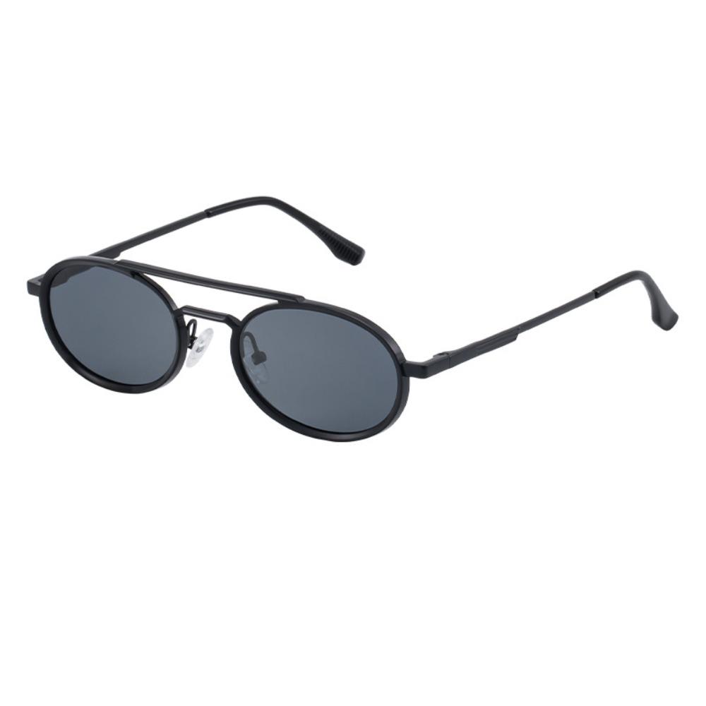 Small Frame Oval Sunglasses Double Beam Steampunk Sunglasses Punk UV400 Sun Glasses  Unisex