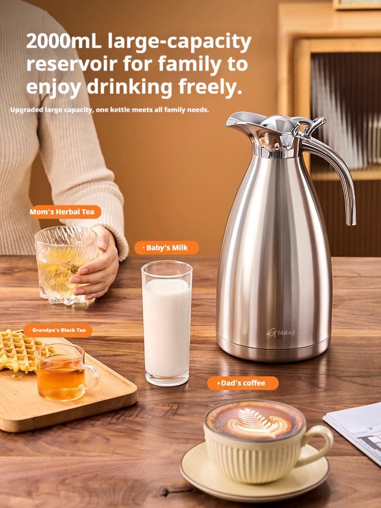 Gianxi Insulated Pot Household 316 Stainless Steel Warm Water Bottle Large Capacity Hot Water Bottle Premium Warm Water Bottle