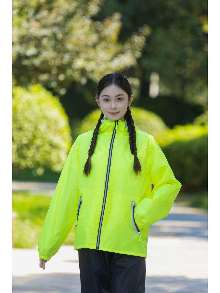 Unisex Full-Body Rainproof Raincoat and Pants Set for Outdoor Activities