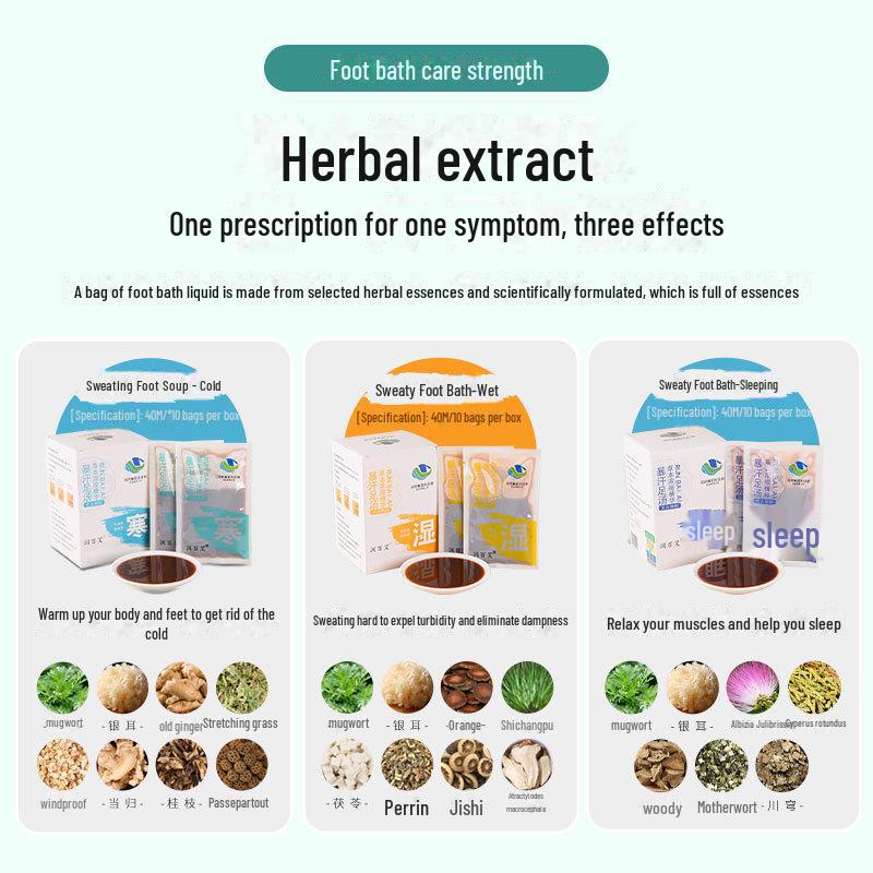 Wormwood Herbal Foot Bath Bags - Instant, No-Cook, Sweat-Relieving Foot Soak for Home Use