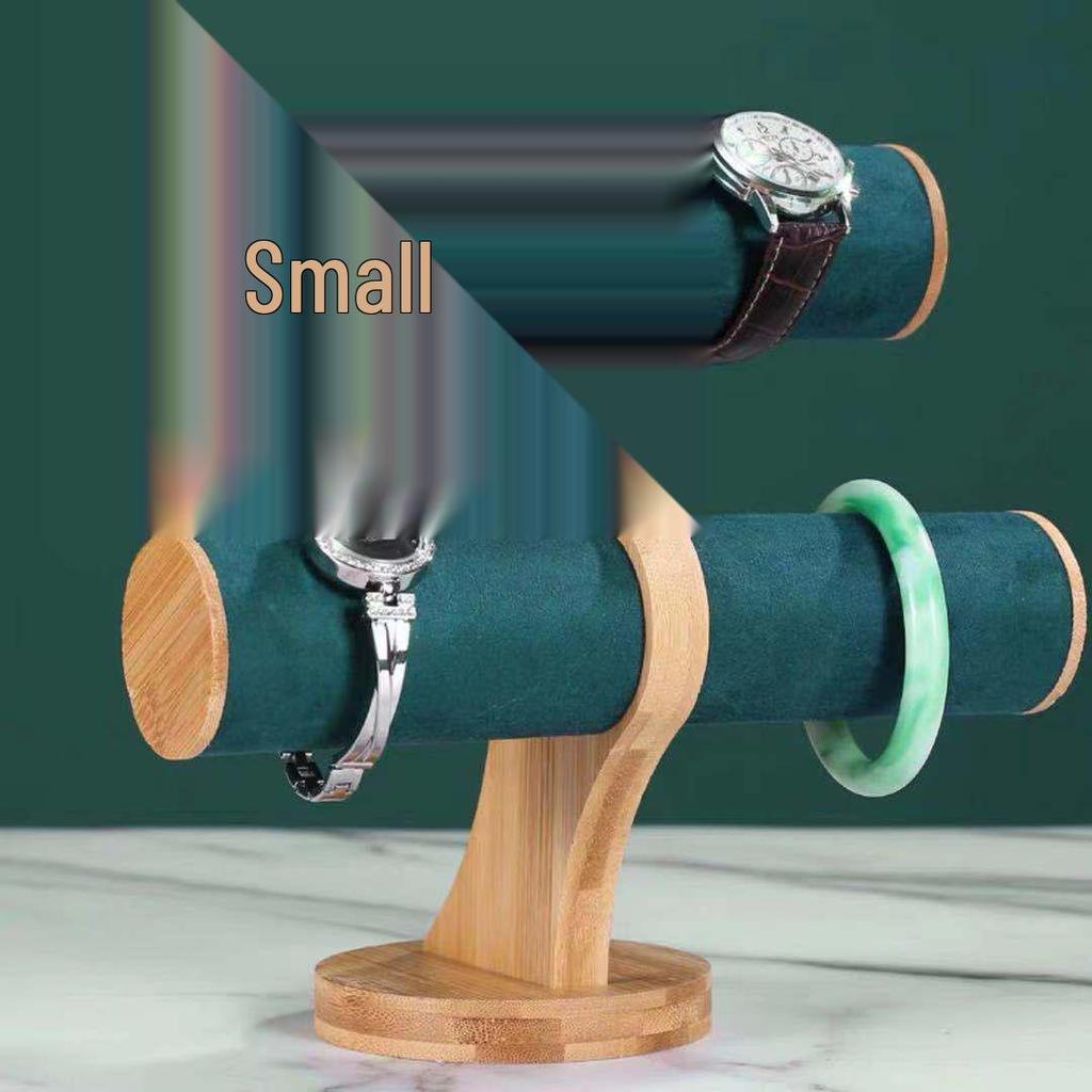 Retro Bamboo Wood Bracelet Display Stand for Jewelry and Watches