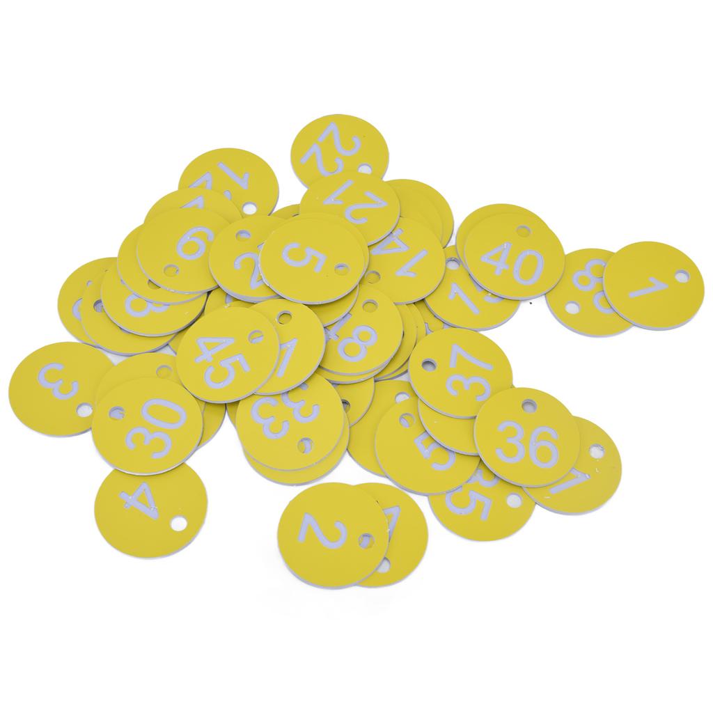 50Pcs Beehive Tag ABS Round Numbered Sign Labels with Hole Livestock Beekeeping Supplies