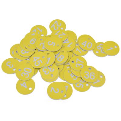 50Pcs Beehive Tag ABS Round Numbered Sign Labels with Hole Livestock Beekeeping Supplies