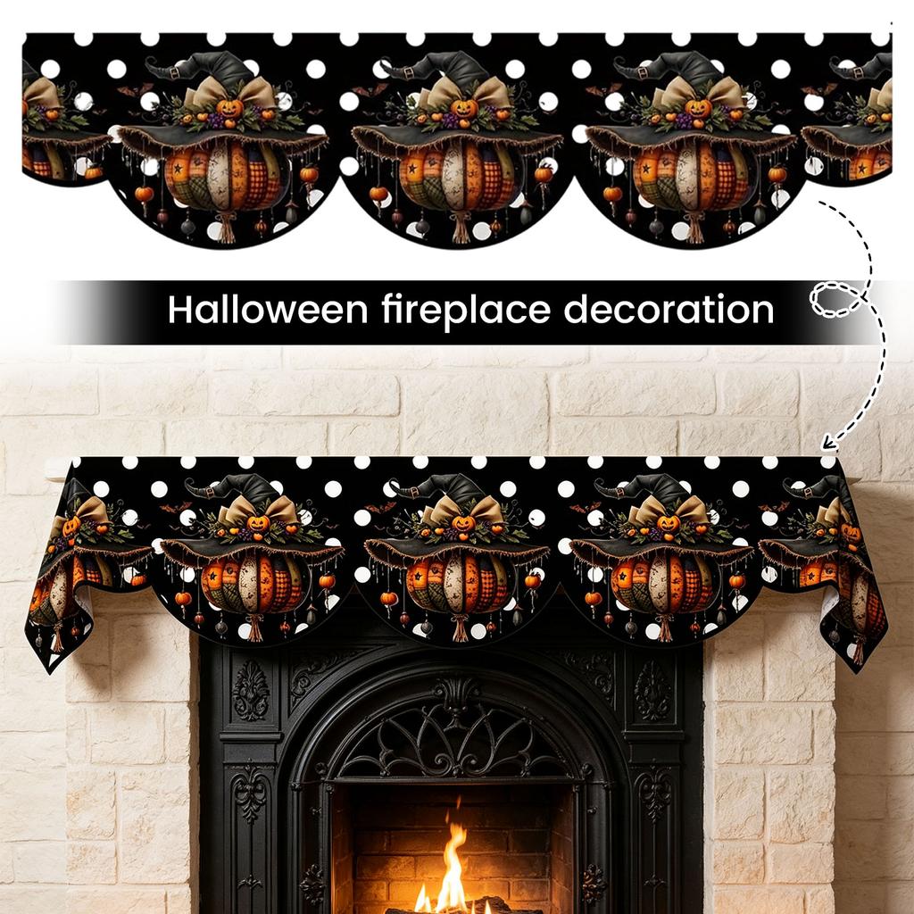 Halloween Fireplace Mantel Scarf for Holiday Table Decoration