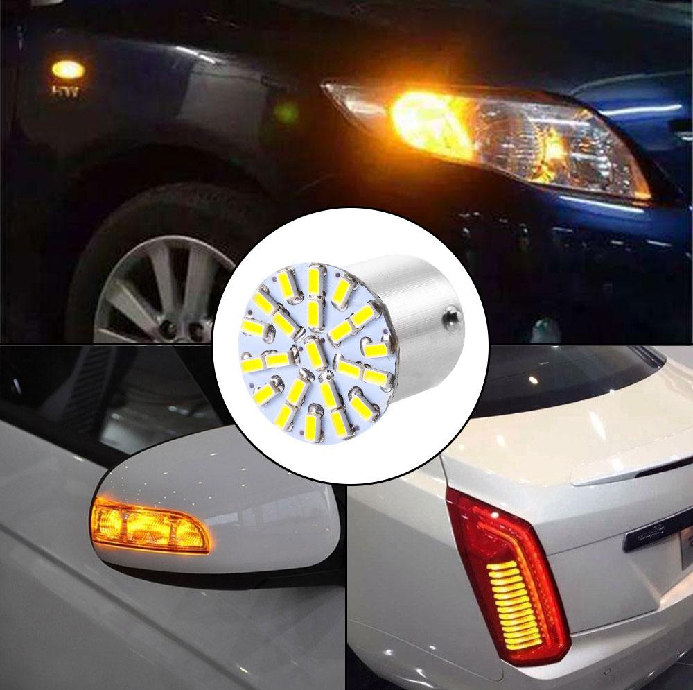 2X Auto SPZ Brzdové Směrové Světlo P21W 1157 1156 22SMD LED DC 12V Auto Parkovací Couvací Klínové Zadní Světlo Žárovka Kufru Vícebarevné