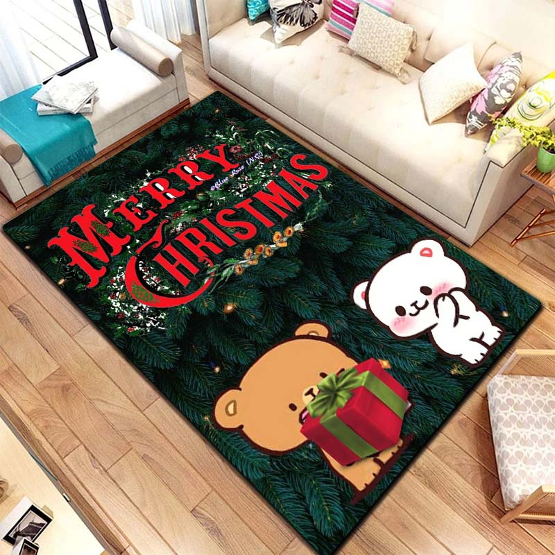 Bubu and Dudu Cartoon Area Rug Kawaii Bear Print Floor Mat Non Slip Carpet For Bedroom Living Room Kids Playroom Home Decor Gift