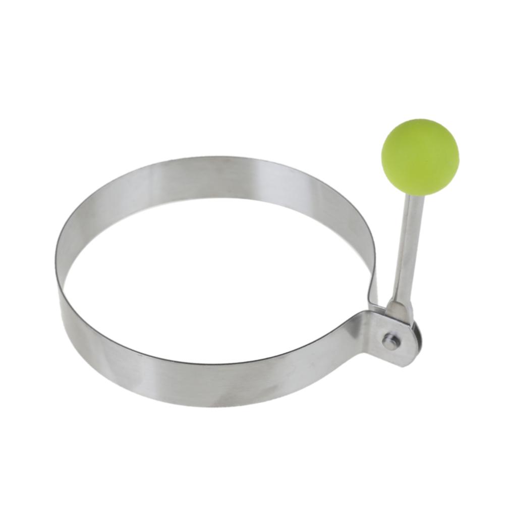 1/2 Pcs Stainless Steel Egg Ring Square Fried Egg Molds Egg Muffins Omelet Maker with Anti-scald Handle Easy Clean for Breakfast