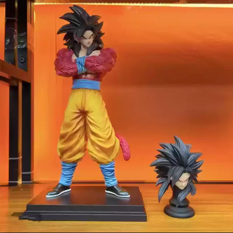 

New Jt Anime Dragon Ball Figure Super Saiyan 4 Son Goku Statue Pvc Collection Model Toys Desktop Decoration Figurine Gift 32cm красный