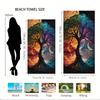 1Pc Tree Of Life Beach Towel Fantasy Art Print Cosmic Design Quick Dry Soft Microfiber Bath Towel For Men Women Spiritual Gift