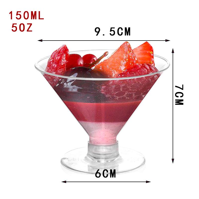 Square Transparent Disposable Dessert Cup - Perfect for Pudding, Jelly, Mousse, and Ice Cream.