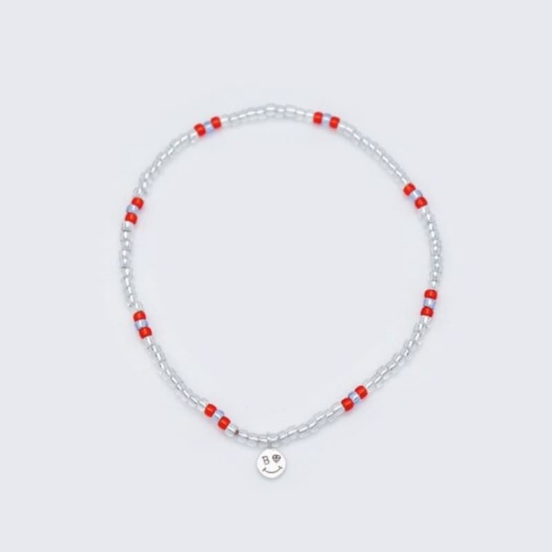 BONBEAU Mini Smile Charm Clear Color Beads Bracelet