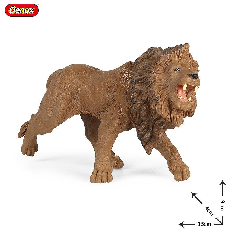 Oenux Zoo World Farm Animal Horse Cow Pig Sheep Goat Donkey Model Action Figures Lion Tiger PVC Educational Cute Kids Toy Gift