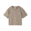 T Shirts Women's Olive Gray Crew Neck Moderate DA0324-081