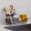 Self-draining Sink Shelf Stainless Steel Kitchen Sink Caddy Drain Rack Soap Sponge Holder for Kitchen Sink Organizer