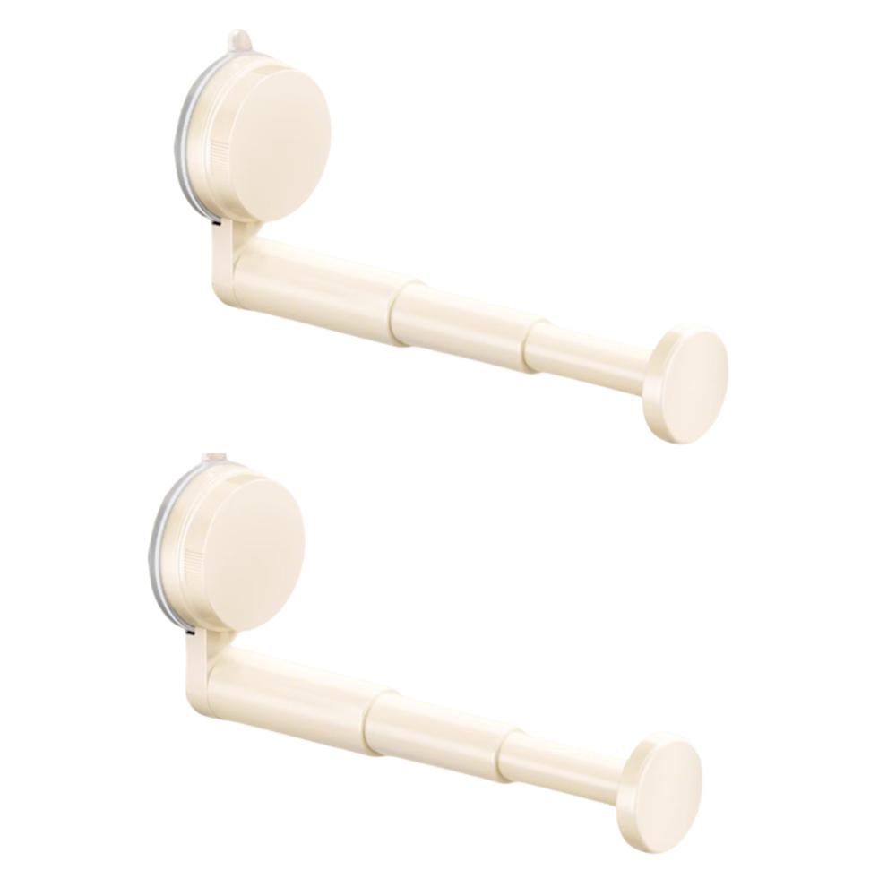 

2 PCS Wall-Mounted Storage Rack Space-Saving Storage Organizer Durable Clothes Hanger Home бежевый