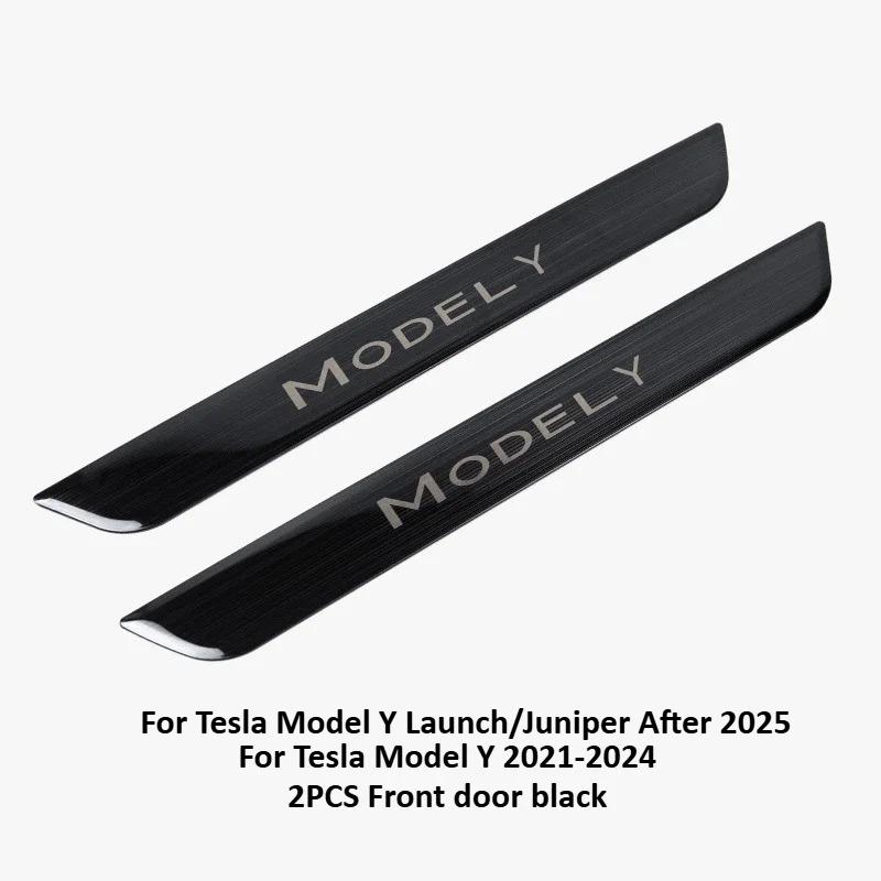 Stainless Steel Door Welcome Pedals for Tesla Model Y Juniper Model 3 2025+ Sill Protector Bars Cover Interior Car Accessories