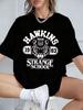 Women Summer Short Sleeve Tops Hawkins Strange School 1983 Prints T-Shirts O-Neck T Shirt Casual Womans Clothes