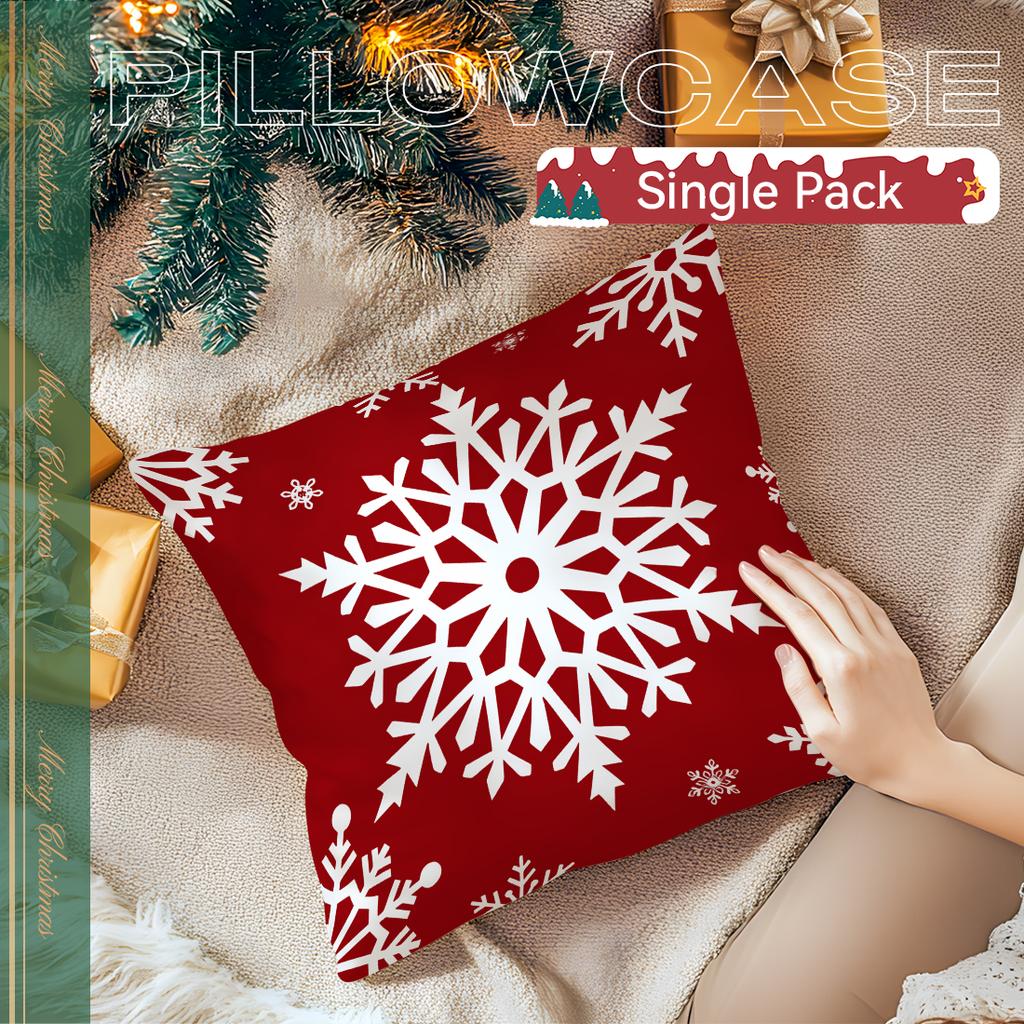 Christmas Snowflakescushions Pillowcase Polyester Cushion Cover Throw Pillow Sofa Decoration Pillowcover Home Decor