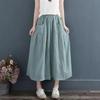 Frühling und Sommer Neue Leichte und Dünne Retro Chinesischer Stil Hohe Taille Lässige Plisseehose Rock Einfache Lässige Weitbeinige Hose