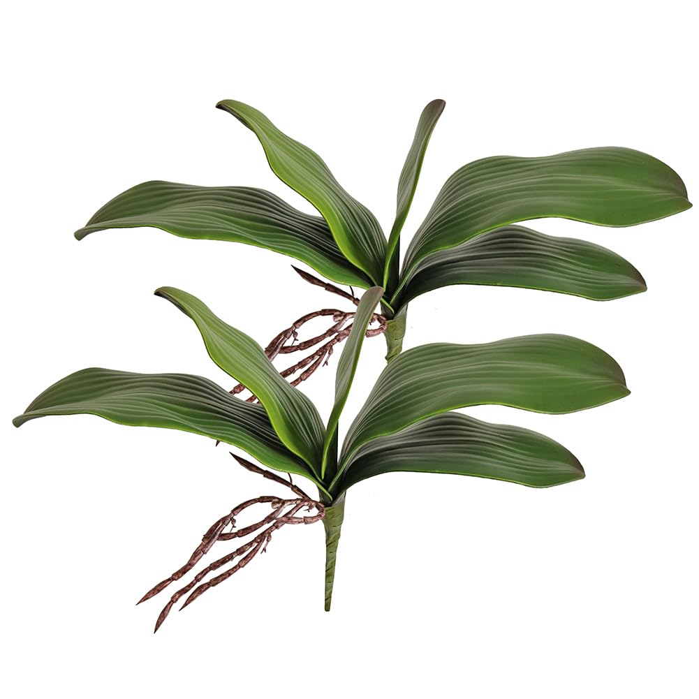 2PCS Artificial Flowers Orchid Set Real Touch 69cm Tall 9 Heads Fake Phalaenopsis Flower Vase Fillers Home Wedding Indoor Decor