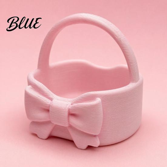 Makeup And Sundries Holder 3D Printed Bow Storage Basket Portable Rounded Design Lipstick