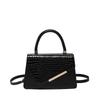 Simple Retro Portable Small Bag Women's 2025 New Trend Fashion Crocodile Pattern Foreign Style Shoulder Crossbody Small Square Bag