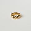 LECLAT TRI TWIST RING SILVER/VERMEIL