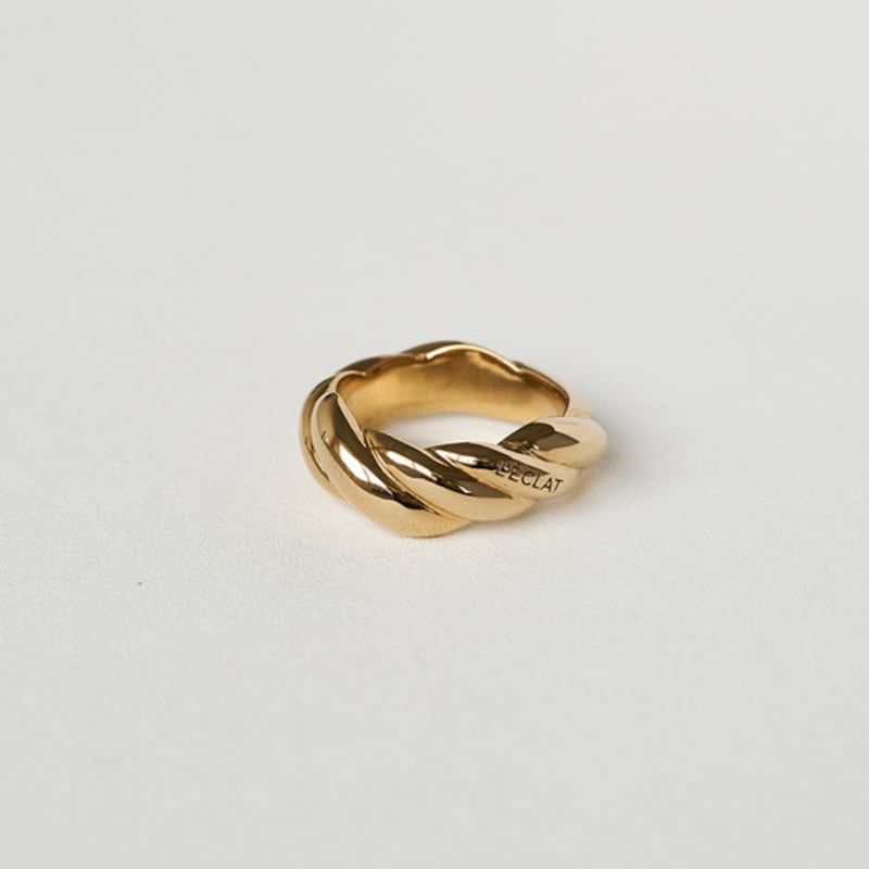 LECLAT TRI TWIST RING SILVER/VERMEIL