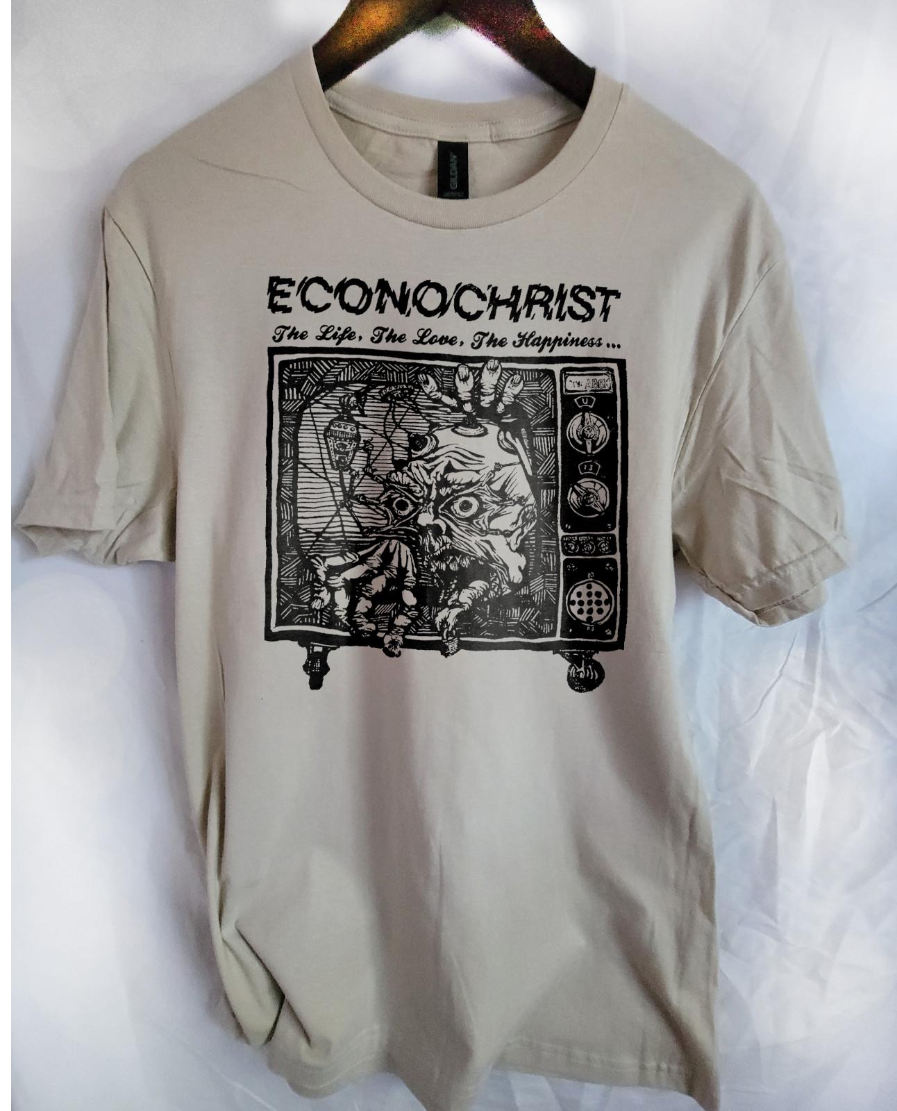 Econochrist band t shirt punk hardcore L