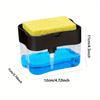 Elegant Silver Dish Soap Dispenser with Sponge Holder, Manual Plastic Kitchen Sink Organizer for Home Hotel