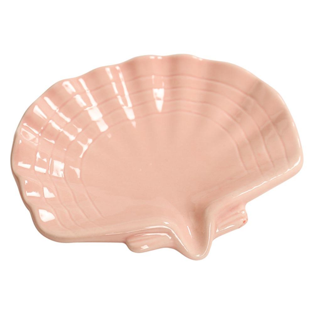 Self Draining Shell Conch Soap Box Ceramic Soap Drying Rack Practical Drain Rack Shower