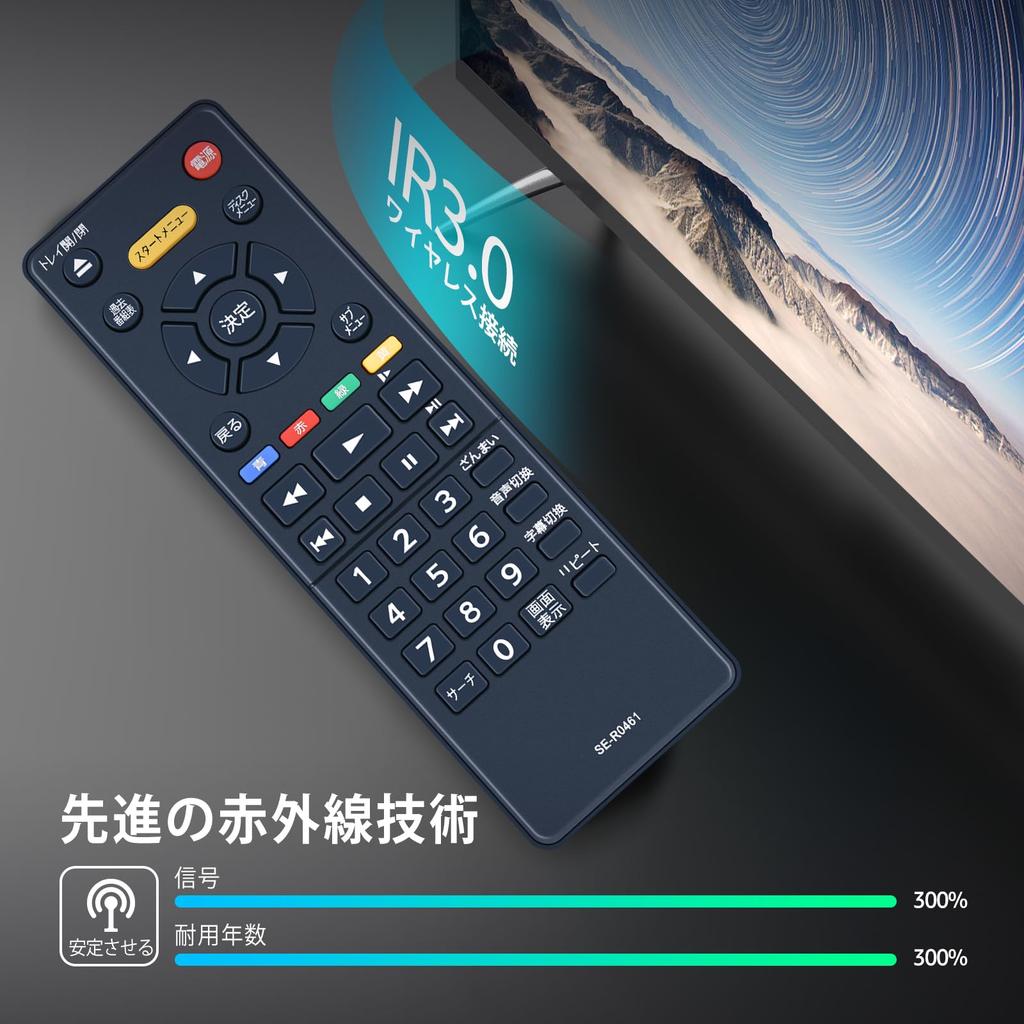 Spieler-Fernbedienung für Toshiba Regza Recorder SE-R0461 Blu-ray DBP-S600 Blu-ray [Teilenummer 79106605]