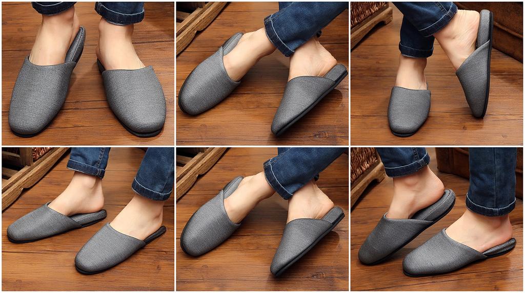 Wipe and Sodium Hypochlorite Vinyl Leather Slippers in 1 Pair or [MOONROOM] [Water OK] [Stain Resistant] [Alcohol Resistant] Fabric-Look (Available