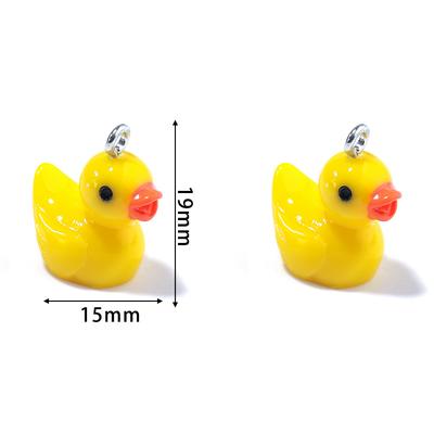 10 Stück/Los 19x15mm Niedliche Acryl-Enten-Anhänger Für Schmuckherstellung Tieranhänger DIY Armband Ohrring Halskette Anhänger Zubehör