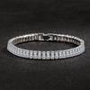 925 Sterling Silver Square AAA Zircon Bracelet Fashion Jewelry